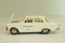 Москвич-412 А2, Медпомощь, белый, капот 2 зажима, Тантал/Радон 1:43