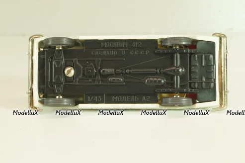 Москвич-412 А2, Медпомощь, белый, капот 2 зажима, Тантал/Радон 1:43