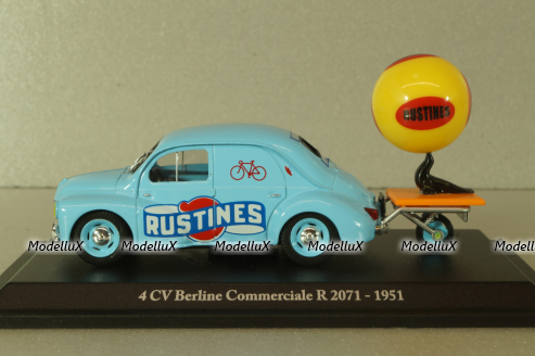 Renault 4CV Berline Commerciale Rustines 1951, blue, Eligor 1:43