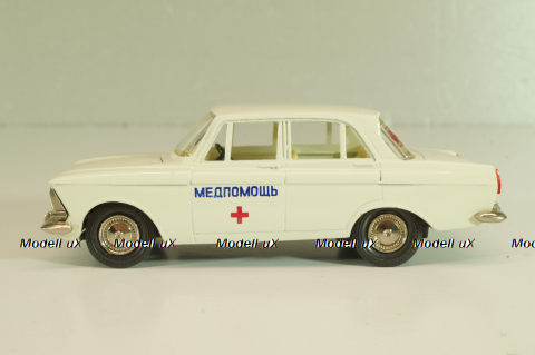 Москвич-412 А2, Медпомощь, февраль 1985г., кремовый, Тантал/Радон 1:43