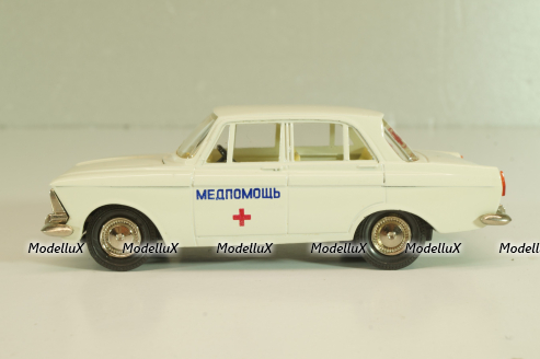 Москвич-412 А2, Медпомощь, февраль 1985г., кремовый, Тантал/Радон 1:43