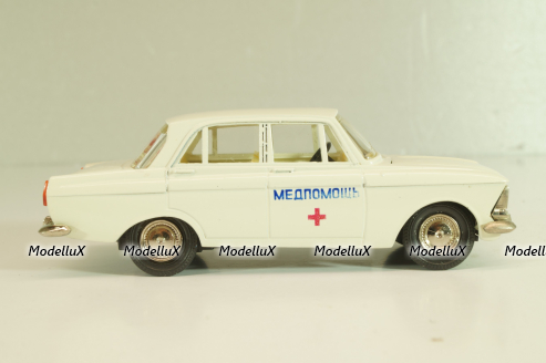 Москвич-412 А2, Медпомощь, февраль 1985г., кремовый, Тантал/Радон 1:43
