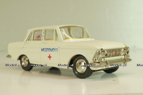 Москвич-412 А2, Медпомощь, февраль 1985г., кремовый, Тантал/Радон 1:43
