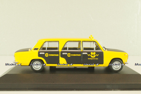Ваз-2101Жигули Limousine Taxi Santiago de Cuba 1995, yellow/black, Altaya 1:43