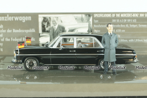 Mercedes 300 SEL 6,3 Willy Brandt 1970, 436039100, Minichamps 1:43 