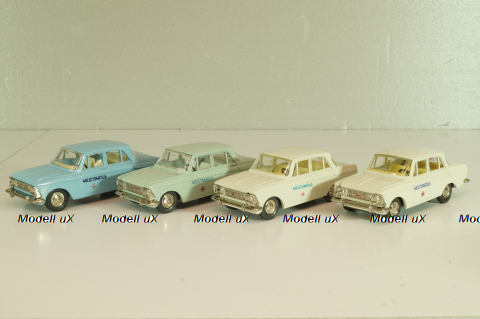 Москвич-412, Медпомощь, голубой, Тантал/Радон 1:43