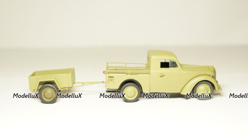 Москвич 400-420Б пикап с прицепом, Vector Models 1:43
