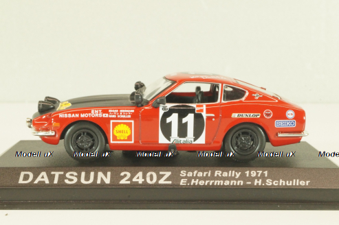 Datsun 240Z #11 Rally Safari 1971, E.Herrmann/H.Schuller, red/black, Altaya 1:43