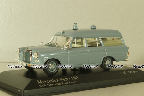 Mercedes-Benz 190 (W121) Ambulance 1961, grey, 400037270, Minichamps 1:43