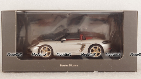 Porsche 982 Boxster "25 Years" GT-silver metallic, Minichamps 1:43
