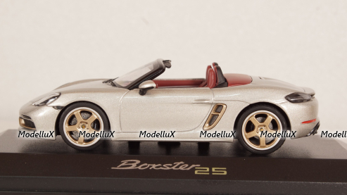 Porsche 982 Boxster "25 Years" GT-silver metallic, Minichamps 1:43