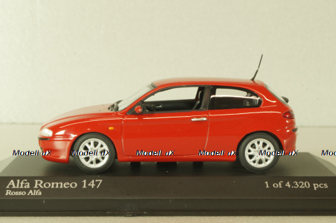 Alfa Romeo 147 2001, red, 430120000, Minichamps 1:43