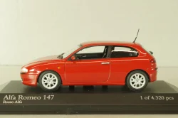 Alfa Romeo 147 2001, red, 430120000, Minichamps 1:43