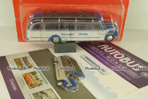 Borgward BO 4000 bus 1952, blue/white, Autobus Dal Mondo #60 (с журналом), Hachette 1:43 Уценка!