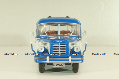 Borgward BO 4000 bus 1952, blue/white, Autobus Dal Mondo #60 (с журналом), Hachette 1:43 Уценка!