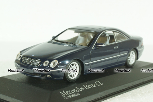 Mercedes CL 500 Coupe (C215) 1999, dark blue, 430038027, Minichamps 1:43 