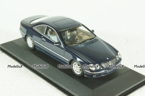 Mercedes CL 500 Coupe (C215) 1999, dark blue, 430038027, Minichamps 1:43 
