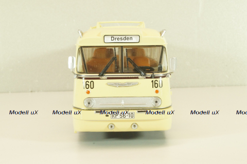 Ikarus 66 bus 1955, beige, Autobus Dal Mondo #21 (с журналом), Hachette 1:43