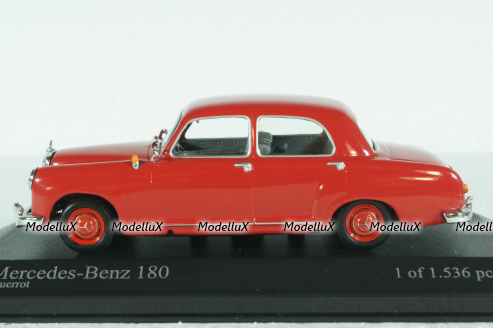 Mercedes 180 1953, red, (W120) 430033106, Minichamps 1:43