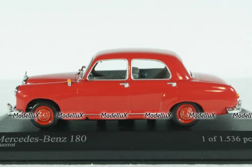 Mercedes 180 1953, red, (W120) 430033106, Minichamps 1:43