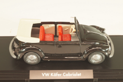 Volkswagen Kafer (Beatle) Cabriolet 1951, black, 7620139, Wiking 1:40 