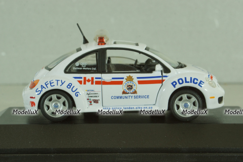 Volkswagen New Beatle, London Police of Canada 2003, white, Cararama 1:43