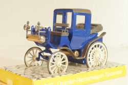 Daimler belt-driven Taxicab 1897, blue, Cursor 1:43
