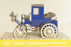 Daimler belt-driven Taxicab 1897, blue, Cursor 1:43