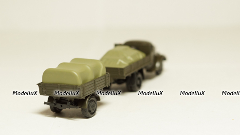 ЗиЛ 150 низкий борт груз прицеп, КУМ 491 1:87