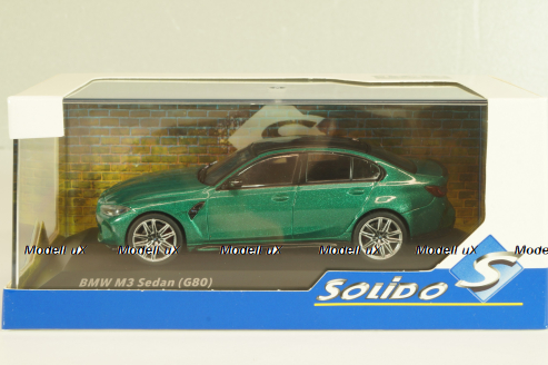 BMW M3 (G80) Competition Saloon 2023, green metallic, 4315301, Solido 1:43