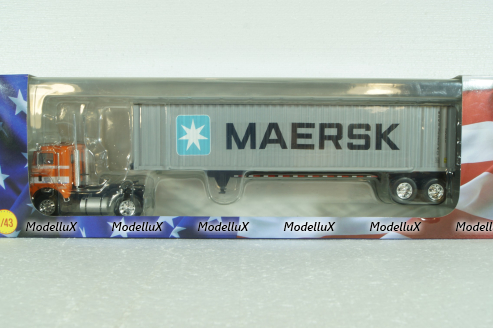 Freightliner COE WFT 6342 Maersk Container Carrier, 1976, American Trucks France # 11, Altaya 1:43