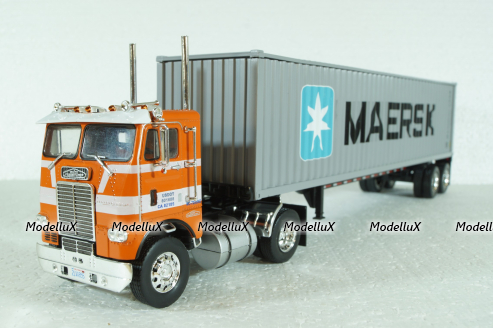 Freightliner COE WFT 6342 Maersk Container Carrier, 1976, American Trucks France # 11, Altaya 1:43