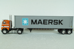 Freightliner COE WFT 6342 Maersk Container Carrier, 1976, American Trucks France # 11, Altaya 1:43