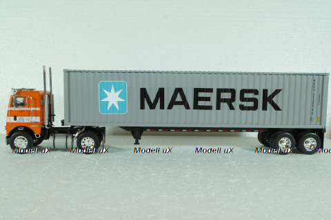 Freightliner COE WFT 6342 Maersk Container Carrier, 1976, American Trucks France # 11, Altaya 1:43