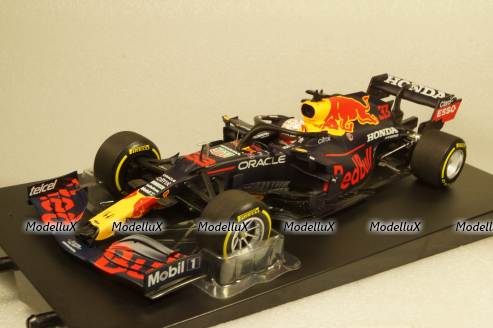 Red Bull Racing Honda RB16B, Max Verstappen Winner Emilia Romagna GP 2021 Formula 1, Minichamps 1:18