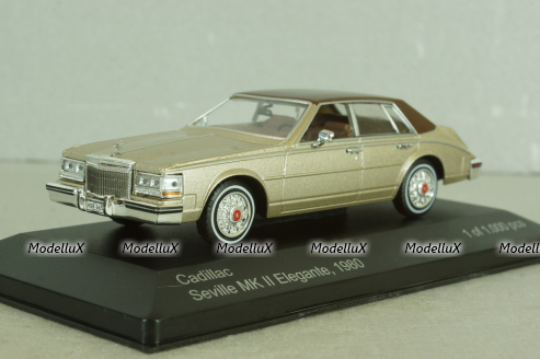 Cadillac Seville MK II Elegante 1980, silver/brown, WB205, WhiteBox 1:43