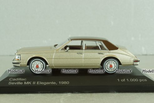 Cadillac Seville MK II Elegante 1980, silver/brown, WB205, WhiteBox 1:43