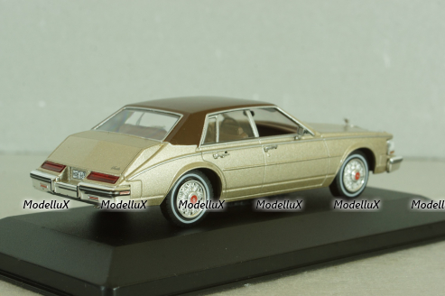 Cadillac Seville MK II Elegante 1980, silver/brown, WB205, WhiteBox 1:43