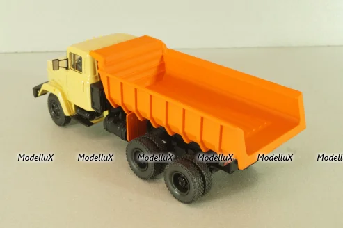 Краз-6510 самосвал 1992, бежевый/оранжевый, Н775, Наш Автопром 1:43