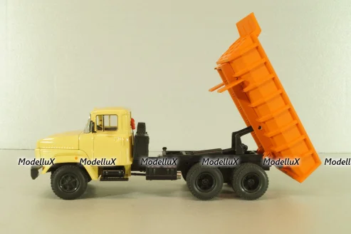 Краз-6510 самосвал 1992, бежевый/оранжевый, Н775, Наш Автопром 1:43