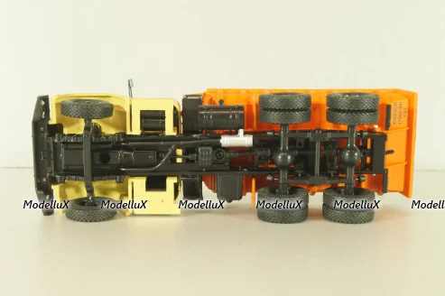 Краз-6510 самосвал 1992, бежевый/оранжевый, Н775, Наш Автопром 1:43