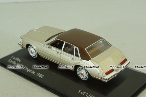 Cadillac Seville MK II Elegante 1980, silver/brown, WB205, WhiteBox 1:43