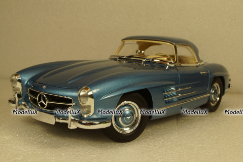 Mercedes 300SL Roadster (W198) 1958, blue metallic, 180039042, Minichamps 1:18