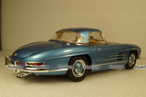 Mercedes 300SL Roadster (W198) 1958, blue metallic, 180039042, Minichamps 1:18