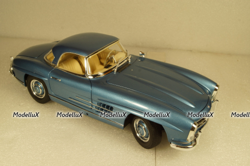 Mercedes 300SL Roadster (W198) 1958, blue metallic, 180039042, Minichamps 1:18