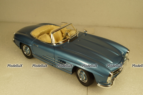Mercedes 300SL Roadster (W198) 1958, blue metallic, 180039042, Minichamps 1:18