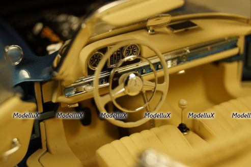 Mercedes 300SL Roadster (W198) 1958, blue metallic, 180039042, Minichamps 1:18