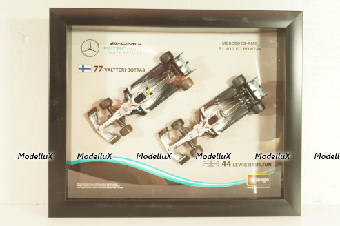 Mercedes-AMG F1 W10 EQ Power+, Formula 1, L.Hamilton/V.Bottas 2019, картина-рамка,18-38123, Burago 1:43