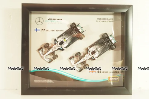 Mercedes-AMG F1 W10 EQ Power+, Formula 1, L.Hamilton/V.Bottas 2019, картина-рамка,18-38123, Burago 1:43