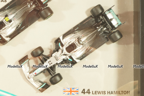Mercedes-AMG F1 W10 EQ Power+, Formula 1, L.Hamilton/V.Bottas 2019, картина-рамка,18-38123, Burago 1:43